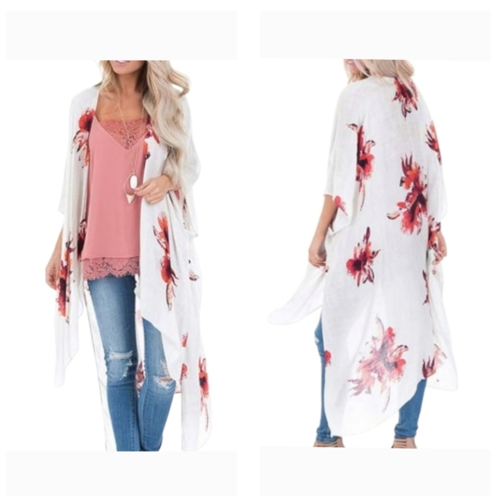 Kanpola Summer‎ Floral Kimono Size One Size